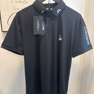 J.Lindeberg Charcoal Polo Shirt for Men